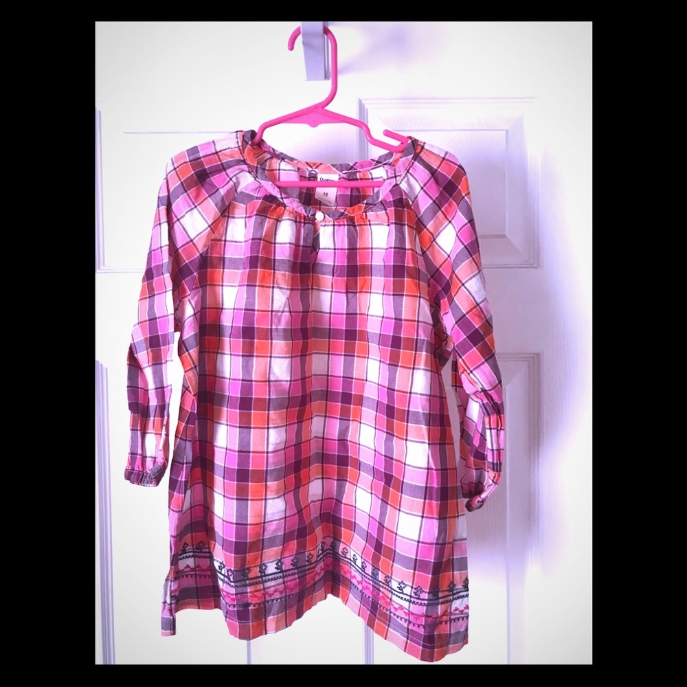 Girls linen plaid 🎒